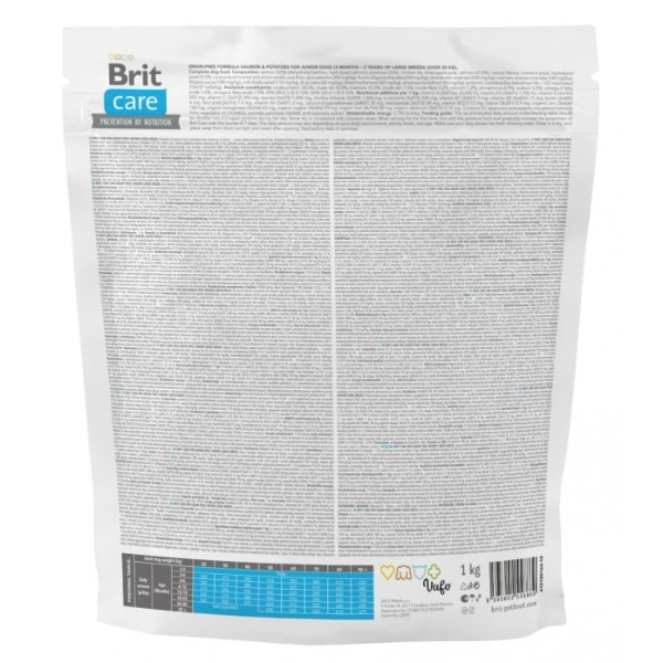 Фото - Сухой корм для собак Brit Care Dog Grain-free Junior Large Breed беззерновой с лососем 1 кг (8595602558889)