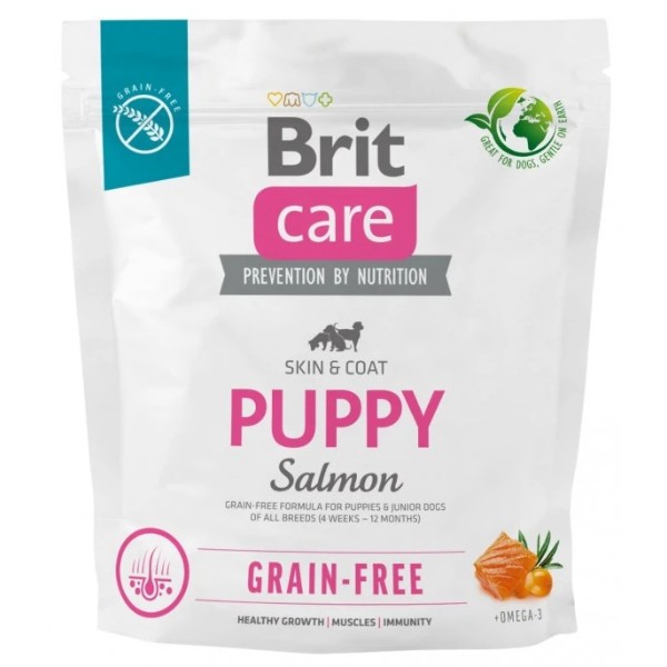 Фото - Сухий корм для собак Brit Care Dog Grain-free Puppy з лососем 1 кг (8595602558827) Фото - Сухий корм для собак Brit Care Dog Grain-free Puppy з лососем 1 кг (8595602558827)