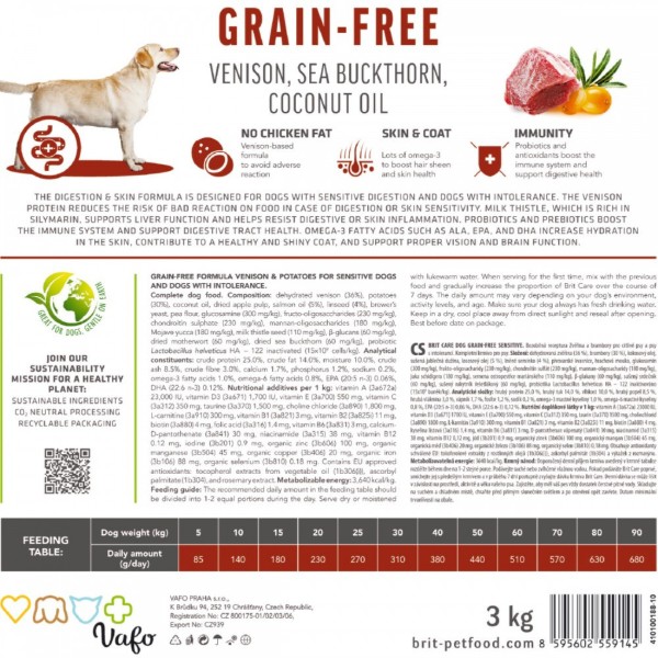 Фото - Сухой корм для собак Brit Care Dog Grain-free Sensitive 1 кг (8595602559152)