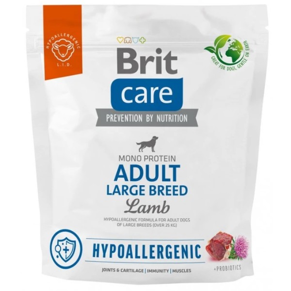 Фото - Сухой корм для собак Brit Care Dog Hypoallergenic Adult Large Breed с ягненком 1 кг (8595602559091) Фото - Сухой корм для собак Brit Care Dog Hypoallergenic Adult Large Breed с ягненком 1 кг (8595602559091)
