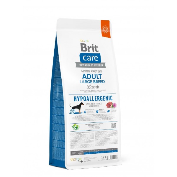 Фото - Сухой корм для собак Brit Care Dog Hypoallergenic Adult Large Breed с ягненком 12 кг (8595602559077)