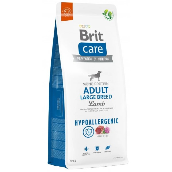 Фото - Сухой корм для собак Brit Care Dog Hypoallergenic Adult Large Breed с ягненком 12 кг (8595602559077)