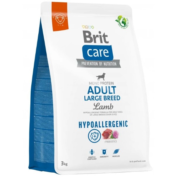 Фото - Сухой корм для собак Brit Care Dog Hypoallergenic Adult Large Breed с ягненком 3 кг (8595602559084)
