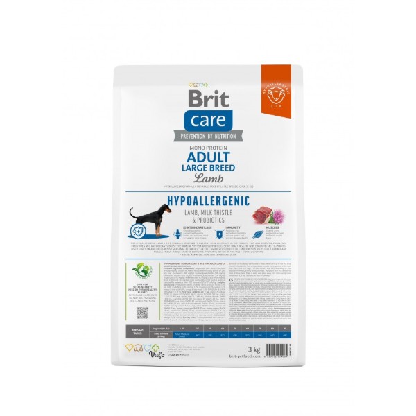 Фото - Сухой корм для собак Brit Care Dog Hypoallergenic Adult Large Breed с ягненком 3 кг (8595602559084)
