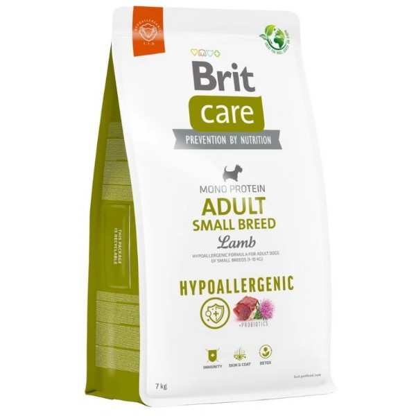 Фото - Сухой корм для собак Brit Care Dog Hypoallergenic Adult Small Breed гипоаллергенный с ягненком 3 кг (8595602566143)