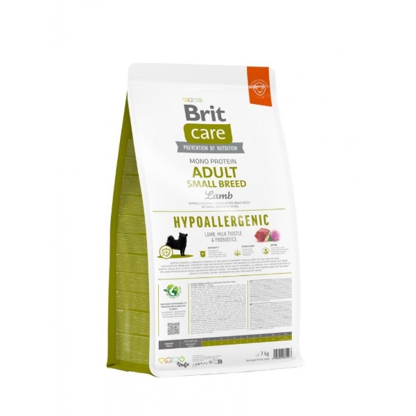 Фото - Сухой корм для собак Brit Care Dog Hypoallergenic Adult Small Breed гипоаллергенный с ягненком 3 кг (8595602566143)