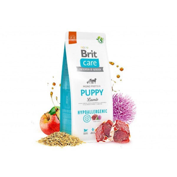 Фото - Сухой корм для собак Brit Care Dog Hypoallergenic Puppy для щенков с ягненком 12 кг (8595602558957)