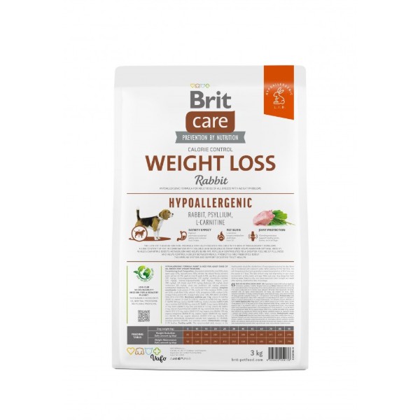 Фото - Сухой корм для собак Brit Care Dog Hypoallergenic Weight Loss с кроликом 3 кг (8595602559176)