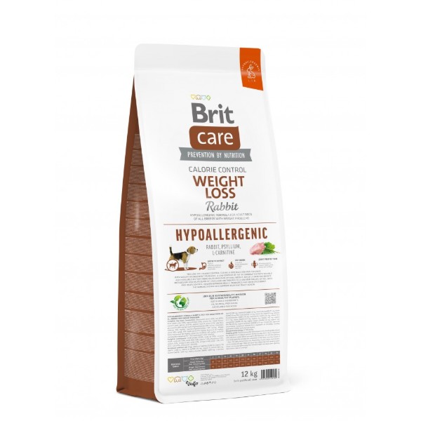 Фото - Сухой корм для собак Brit Care Dog Hypoallergenic Weight Loss с кроликом 12 кг (8595602559169)