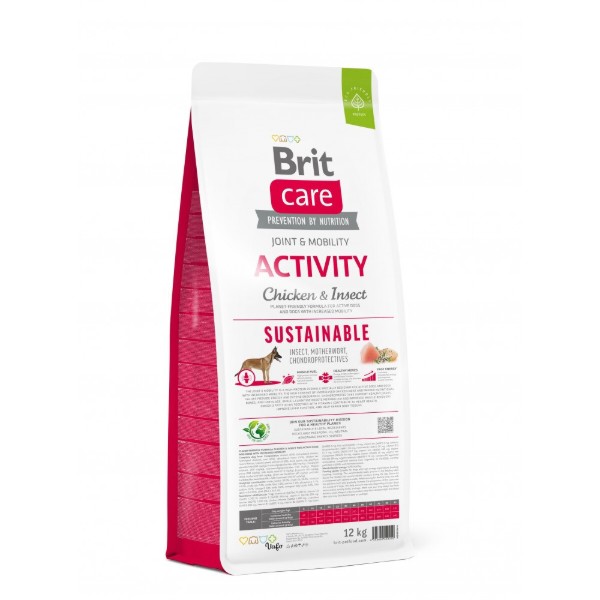 Фото - Сухой корм для собак Brit Care Dog Sustainable Activity с курицей и насекомыми 12 кг (8595602559220)