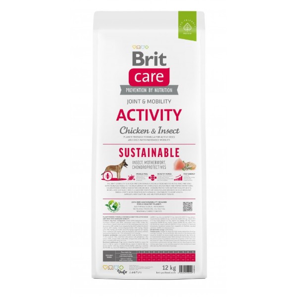 Фото - Сухой корм для собак Brit Care Dog Sustainable Activity с курицей и насекомыми 12 кг (8595602559220)