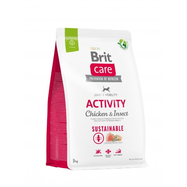 Фото - Сухой корм для собак Brit Care Dog Sustainable Activity с повышенной активностью с курицей и насекомыми 3 кг (8595602559237)