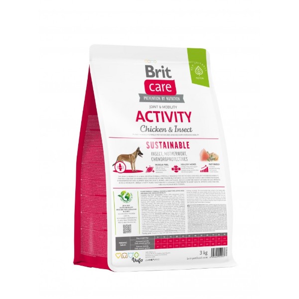 Фото - Сухой корм для собак Brit Care Dog Sustainable Activity с повышенной активностью с курицей и насекомыми 3 кг (8595602559237)