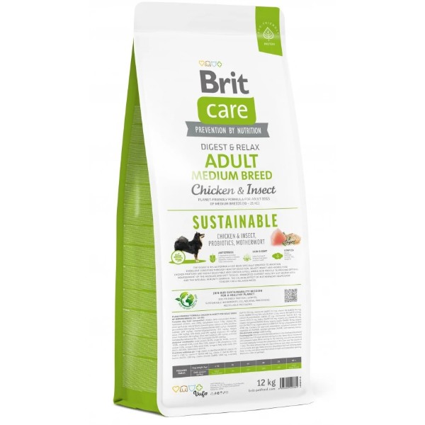 Фото - Сухий корм для собак Brit Care Dog Sustainable Adult Medium Breed 12 кг (8595602558681)