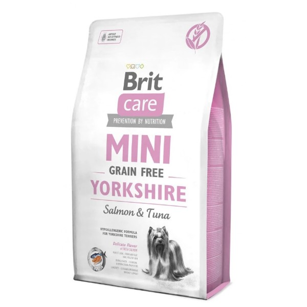 Фото - Сухой корм для собак Brit Care GF для собак породы Йоркширский терьер с лососем и тунцом 2 кг (8595602520190)