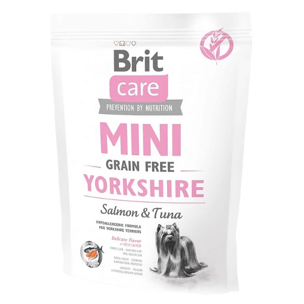 Фото - Сухой корм для собак Brit Care GF для собак породы Йоркширский терьер с лососем и тунцом 0.4 кг (8595602520206)