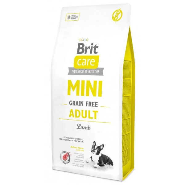 Фото - Сухий корм для собак Brit Care GF д/собак малих порід з ягням 7 кг (8595602520121)