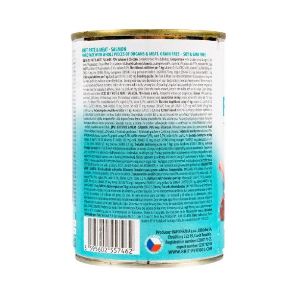 Фото - Влажный корм для собак Brit Care Pate and Meat 400 г с лососем (8595602557462)
