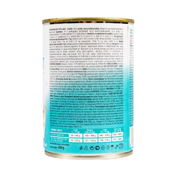 Фото - Влажный корм для собак Brit Care Pate and Meat 400 г с лососем (8595602557462)