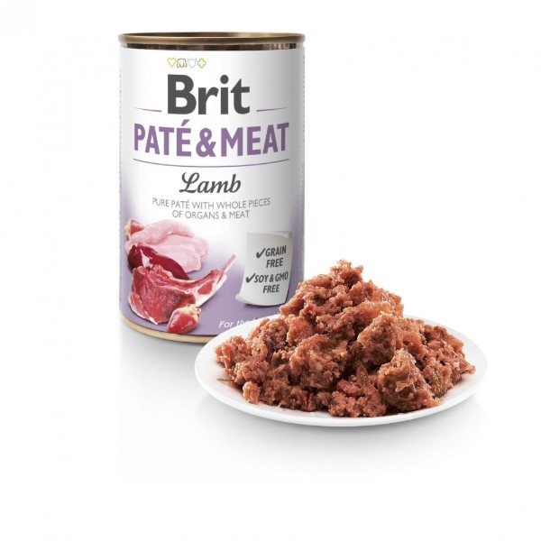 Фото - Влажный корм для собак Brit Care Pate and Meat с ягненком 400 г (8595602557431)