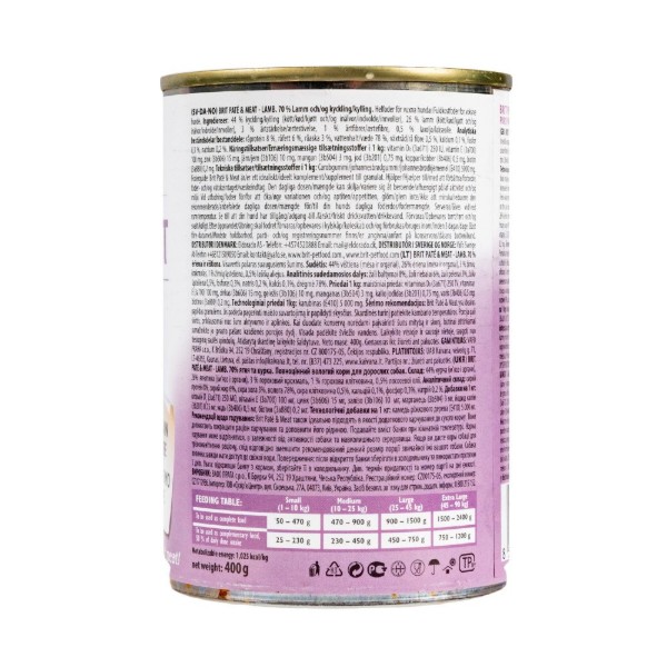 Фото - Влажный корм для собак Brit Care Pate and Meat с ягненком 400 г (8595602557431)