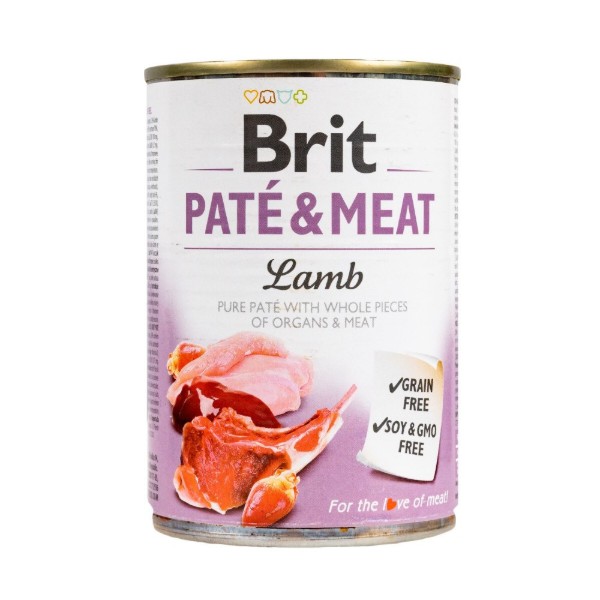 Фото - Влажный корм для собак Brit Care Pate and Meat с ягненком 400 г (8595602557431)