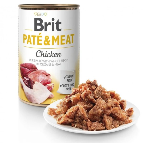 Фото - Влажный корм для собак Brit Care Pate and Meat с курицей 400 г (8595602557417)