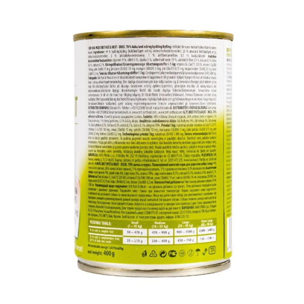 Фото - Влажный корм для собак Brit Care Pate and Meat с уткой 400 г (8595602557424)