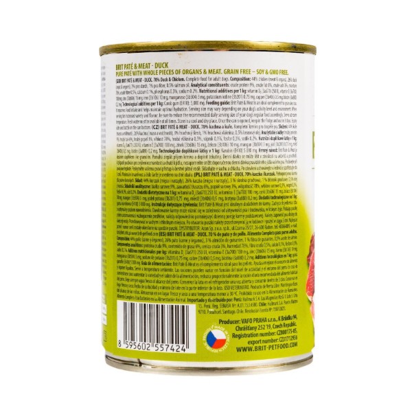 Фото - Влажный корм для собак Brit Care Pate and Meat с уткой 400 г (8595602557424)