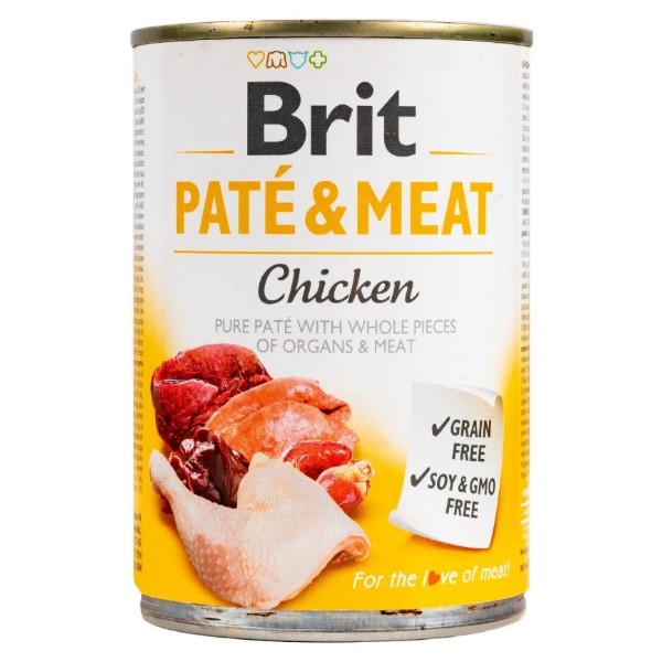 Фото - Влажный корм для собак Brit Care Pate and Meat с курицей 400 г (8595602557417)