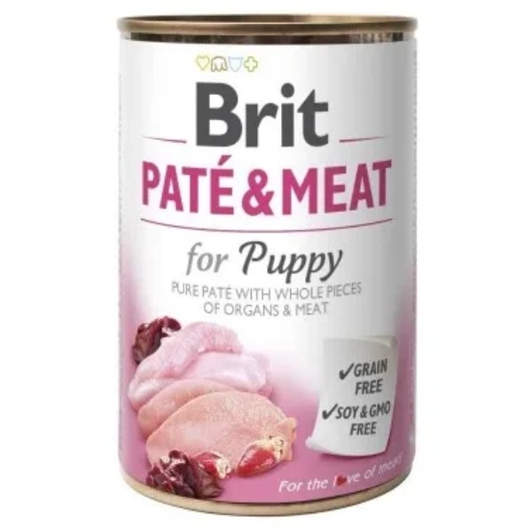 Фото - Влажный корм для собак Brit Care Pate and Meat с курицей и индейкой 400 г (8595602530335)