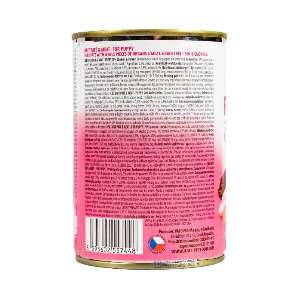 Фото - Влажный корм для собак Brit Care Pate and Meat с курицей и индейкой 400 г (8595602530335)