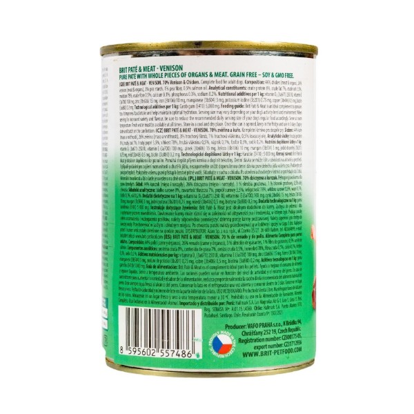 Фото - Влажный корм для собак Brit Care Pate and Meat с олениной 400 г (8595602530328)