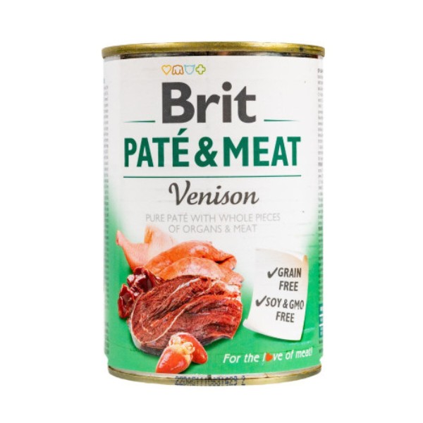 Фото - Влажный корм для собак Brit Care Pate and Meat с олениной 400 г (8595602530328)