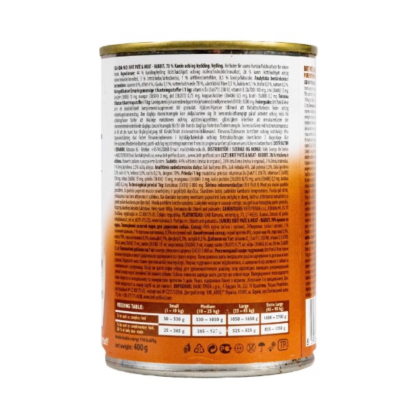 Фото - Влажный корм для собак Brit Care Pate and Meat с кроликом 400 г (8595602557455)