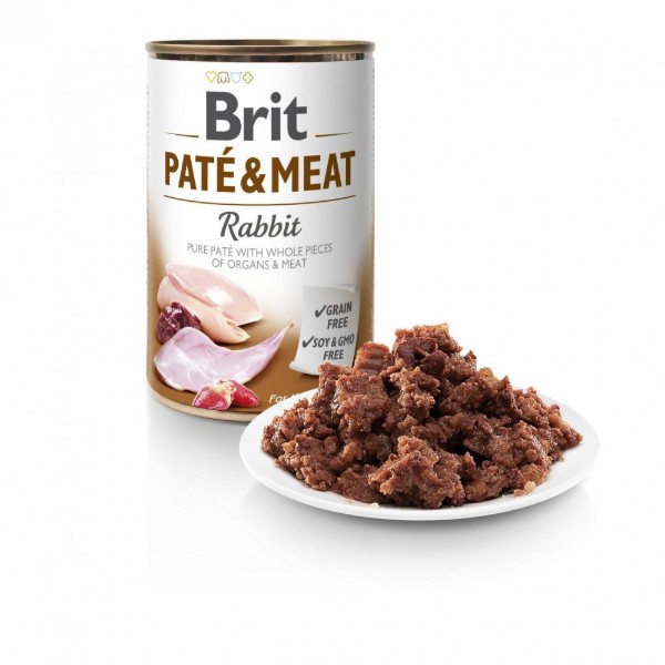 Фото - Влажный корм для собак Brit Care Pate and Meat с кроликом 400 г (8595602557455)
