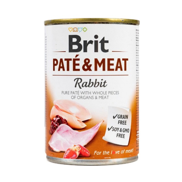 Фото - Влажный корм для собак Brit Care Pate and Meat с кроликом 400 г (8595602557455)