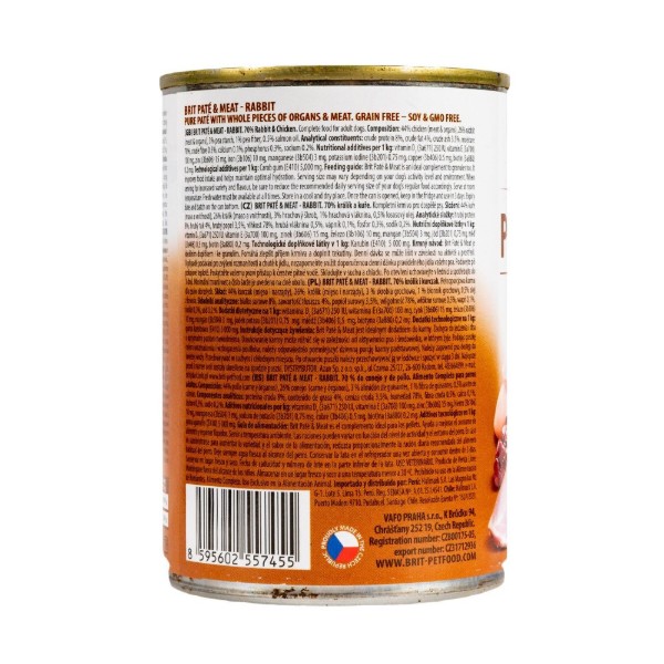 Фото - Влажный корм для собак Brit Care Pate and Meat с кроликом 400 г (8595602557455)
