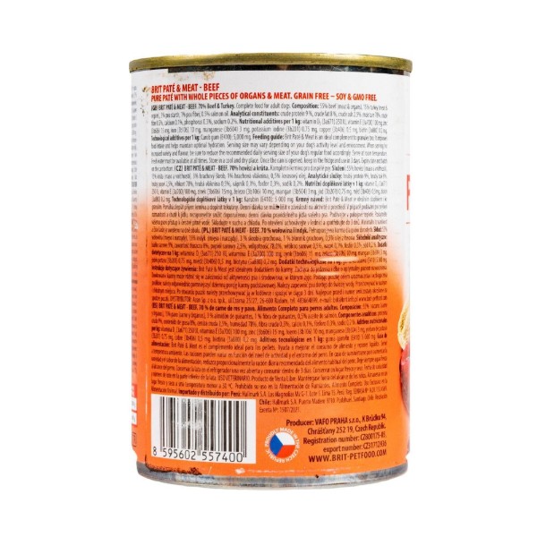 Фото - Влажный корм для собак Brit Care Pate and Meat с говядиной 400 г (8595602557400)