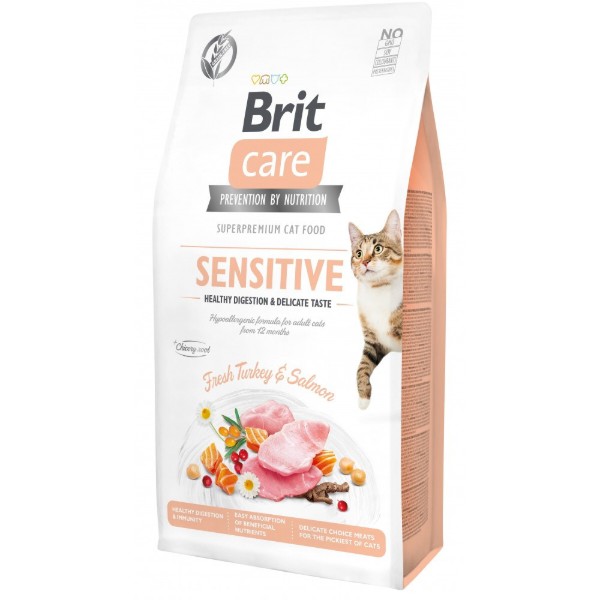 Фото - Сухой корм Brit Care д/привередливых котов с индейкой и лососем 7 кг (8595602540693)
