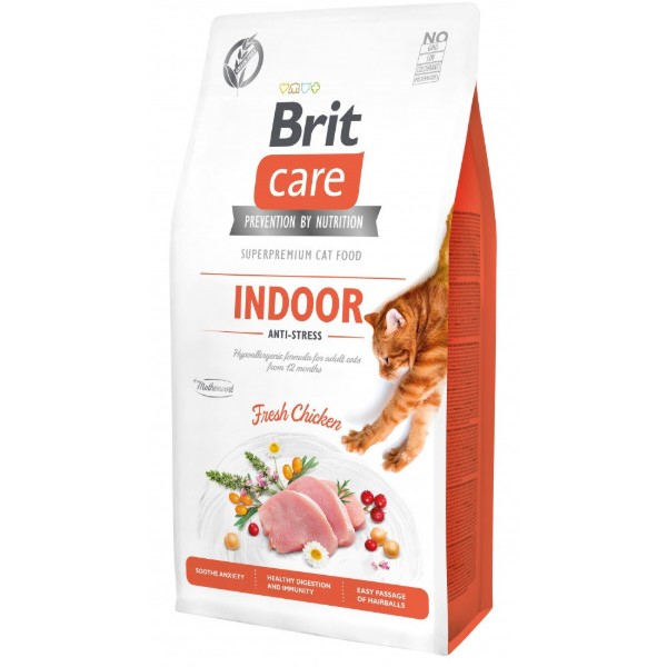 Фото - Сухой корм Brit Care для кошек живущих в помещении с курицей 7 кг (8595602540846)