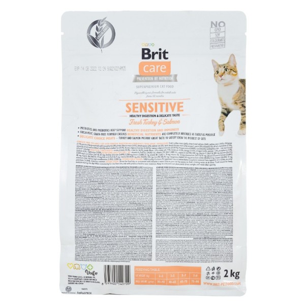 Фото - Сухой корм Brit Care для привередливых кошек с индейкой и лососем 2 кг (8595602540709)