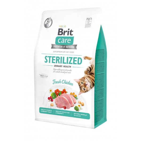 Фото - Сухой корм Brit Care уринари для стерилизованных кошек с курицей 0.4 кг (8595602540747)