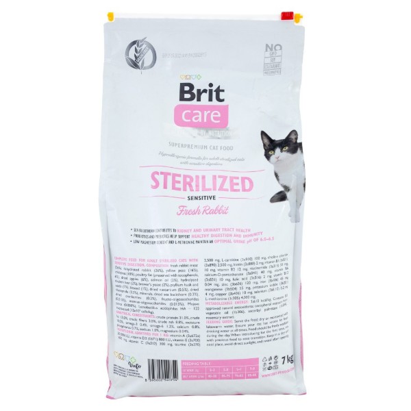 Фото - Сухой корм Brit Care чуствительное пищеварение д/стерилизованных кошек 7 кг (8595602540754)