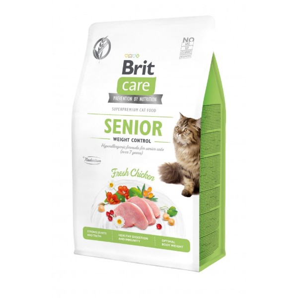 Фото - Сухой корм Brit Care контроль веса для взрослых котов с курицей 0.4 кг (8595602540952)