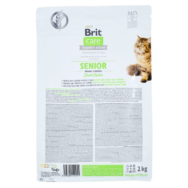 Фото - Сухой корм Brit Care контроль веса для взрослых котов с курицей 2 кг (8595602540945)