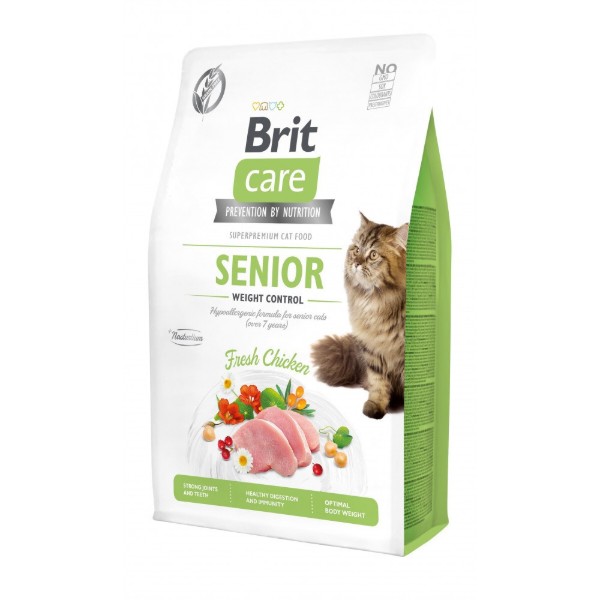 Фото - Сухой корм Brit Care контроль веса для взрослых котов с курицей 2 кг (8595602540945)