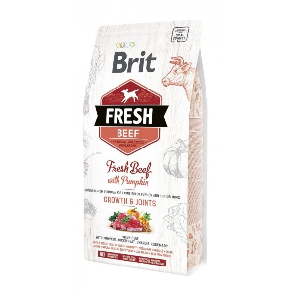 Фото - Сухой корм для собак Brit Fresh Beef/Pumpkin Puppy Large для щенков 2,5 кг (8595602530762)