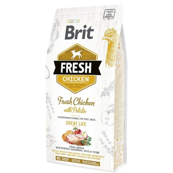 Фото - Сухой корм для собак Brit Fresh Chicken/Potato Adult для всех пород 2,5 кг (8595602530748)