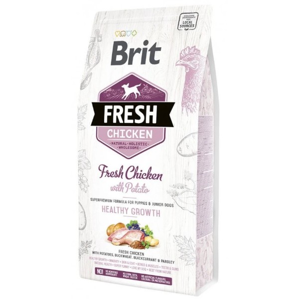 Фото - Сухой корм для собак Brit Fresh Chicken/Potato Puppy для всех пород 2,5 кг (8595602530724)